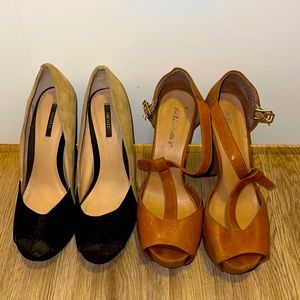 BUNDLE: 2 pairs of platform high heeled shoes